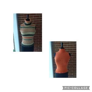 Two Vintage 90s Sleeveless Shirts by Rave